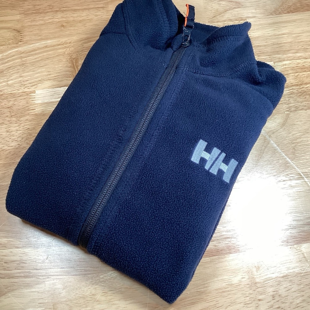 Boys Helly Hanson Day breaker 2.0 Full Zip Fleece Jacket - Navy/Gray- 10
